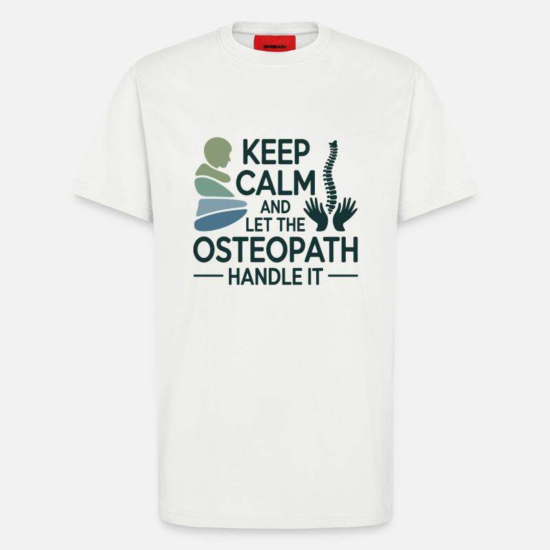 Osteopath Bleib ruhig Handle Professionell - T-Shirt - made by SPREAD - OFF WHITE