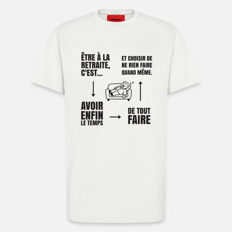 Die Kunst des Nichtstuns (schwarzer Text) - T-Shirt - made by SPREAD - OFF WHITE