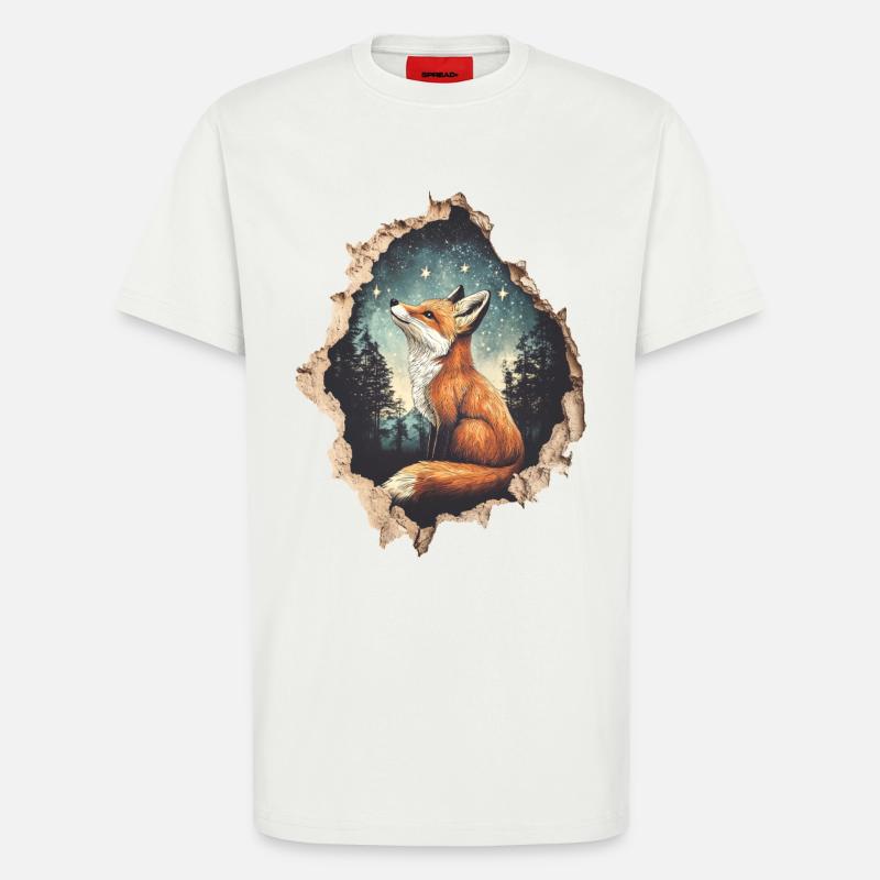 Fuchs Sterne - T-Shirt - made by SPREAD - OFF WHITE