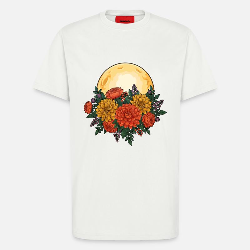 Wildflower Spring Moon Happy Easter Ostara - T-Shirt - made by SPREAD - OFF WHITE