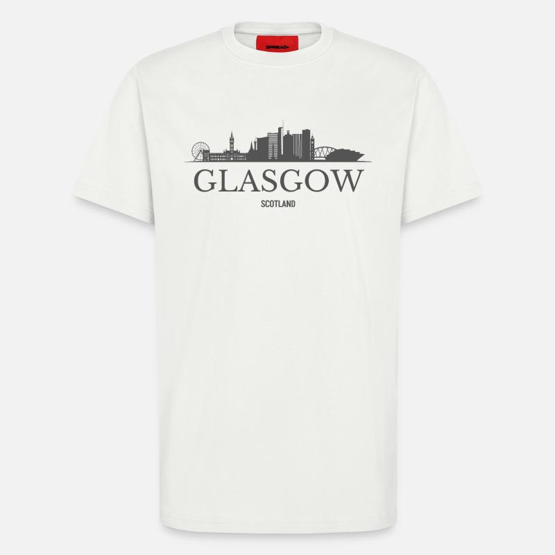 Glasgow Schottland, Glasgow Skyline - T-Shirt - made by SPREAD - OFF WHITE