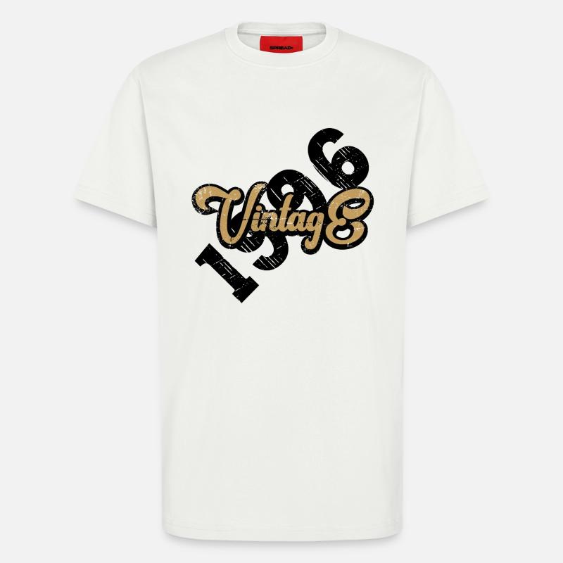Vuosikerta 1996 - Organic Relaxed t-paita Made in EU - OFF WHITE