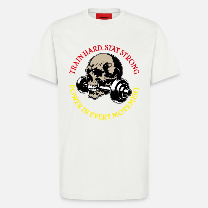 Restez Fort - T-shirt bio décontracté fabriqué en UE - OFF WHITE