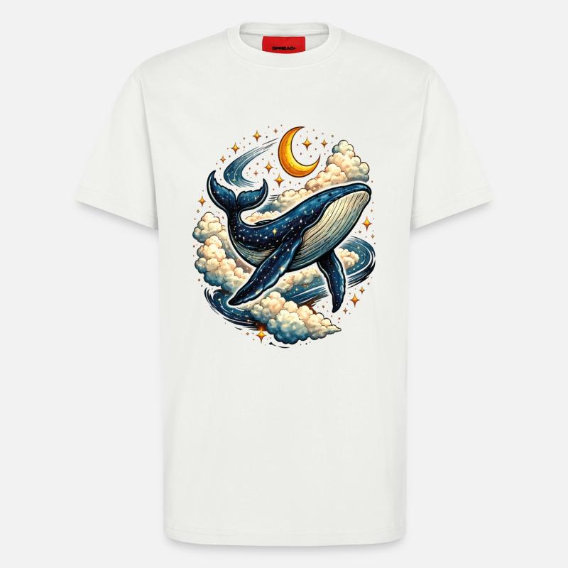 Himmlischer Wal in den Wolken - T-Shirt - made by SPREAD - OFF WHITE