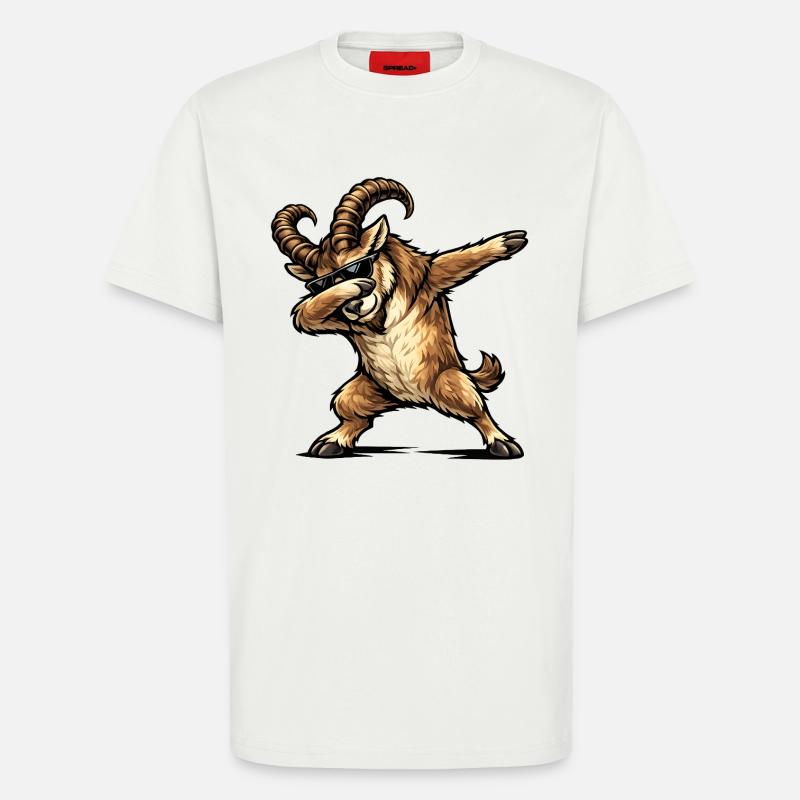 Dabbing Steinbock - T-Shirt - made by SPREAD - OFF WHITE