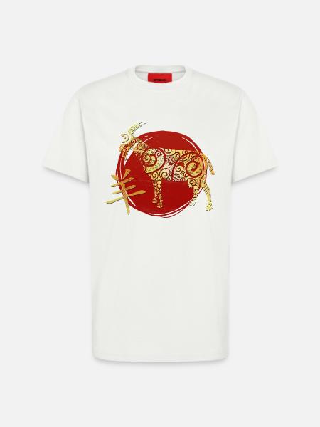 Goat Chinese Zodiac Horoscope - T-Shirt - made by SPREAD - OFF WHITE