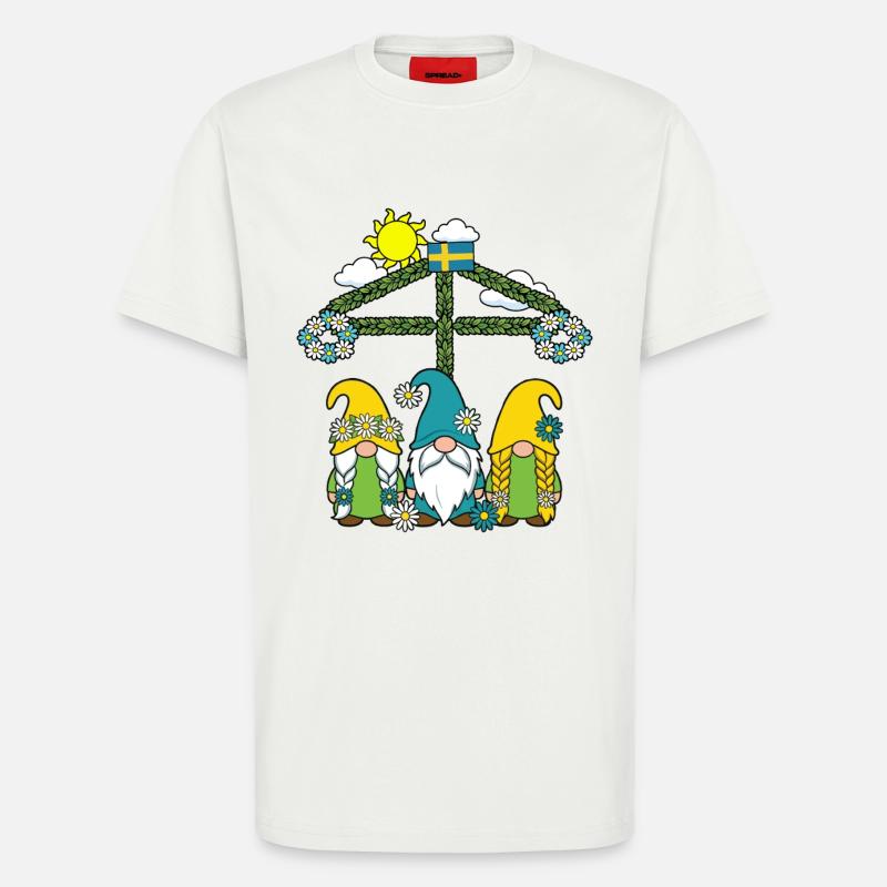 Litha Pagan Summer Solstice Midsummer Midsommar - T-Shirt - made by SPREAD - OFF WHITE