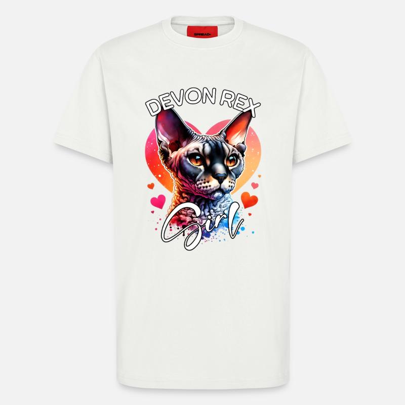 Devon Rex Mädchen Devon Rex - T-Shirt - made by SPREAD - OFF WHITE