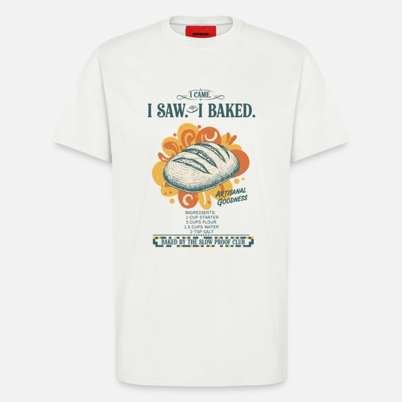sourdough bread baking baker sourdough starter - T-Shirt - made by SPREAD - OFF WHITE