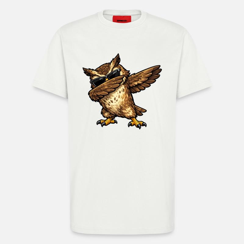 Dabbing Eagle Owl - T-Shirt - made by SPREAD - OFF WHITE