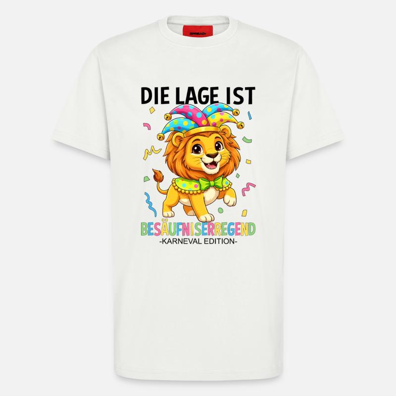 Die Lage Ist Besäufniserregend Karneval Edition - T-Shirt - made by SPREAD - OFF WHITE