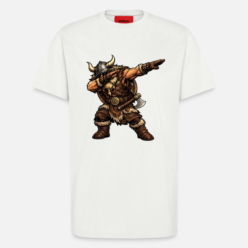 Dabbing Wikinger - T-Shirt - made by SPREAD - OFF WHITE