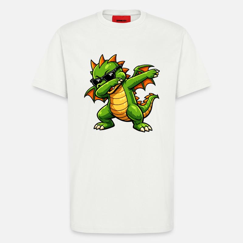 Süßer Dabbing Drache - T-Shirt - made by SPREAD - OFF WHITE