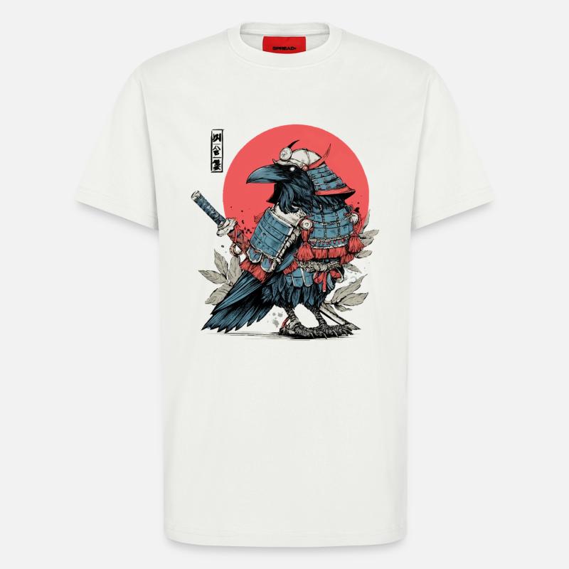 Crimson Samurai Raven Armor - T-Shirt - made by SPREAD - OFF WHITE