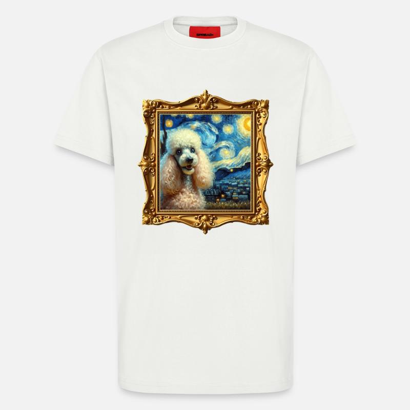Pudel Starry Night - T-Shirt - made by SPREAD - OFF WHITE