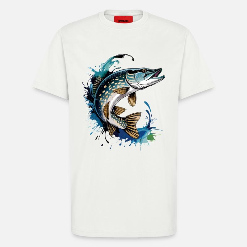 jumping pike - T-Shirt - made by SPREAD - OFF WHITE