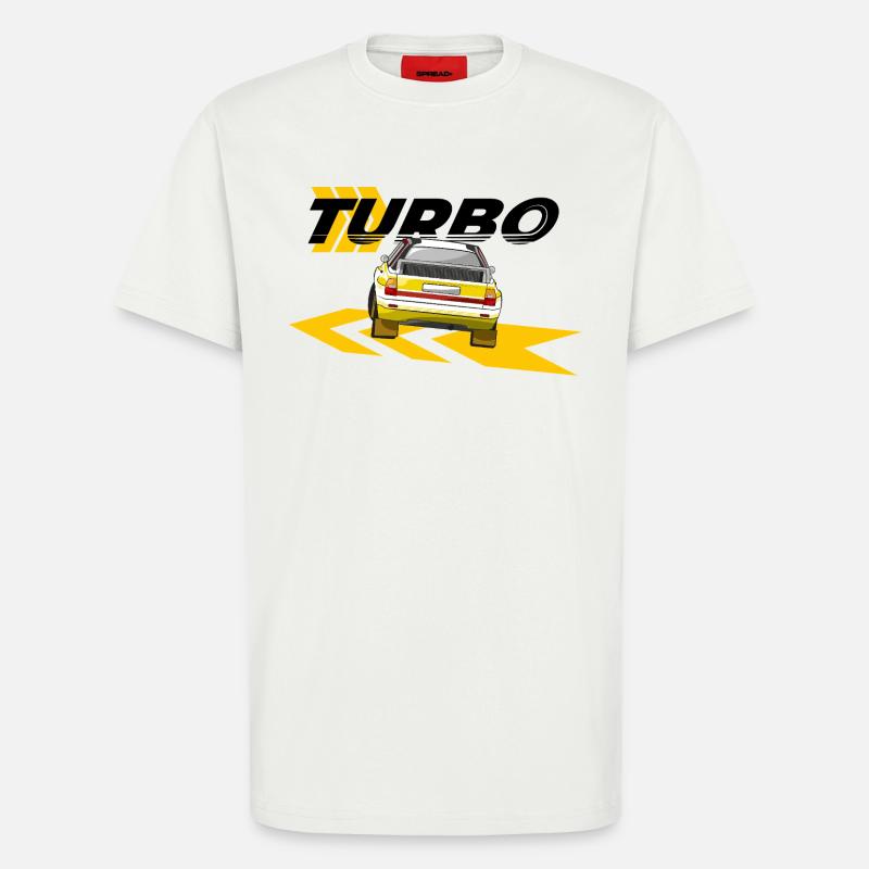 Rallye Quattro A2 Drift - T-shirt bio décontracté fabriqué en UE - OFF WHITE