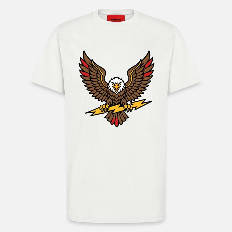 Old school tattoo style lightning eagle - T-Shirt - made by SPREAD - OFF WHITE