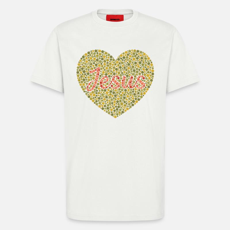 Jésus t’aime | Foi | Don - T-shirt bio décontracté fabriqué en UE - OFF WHITE