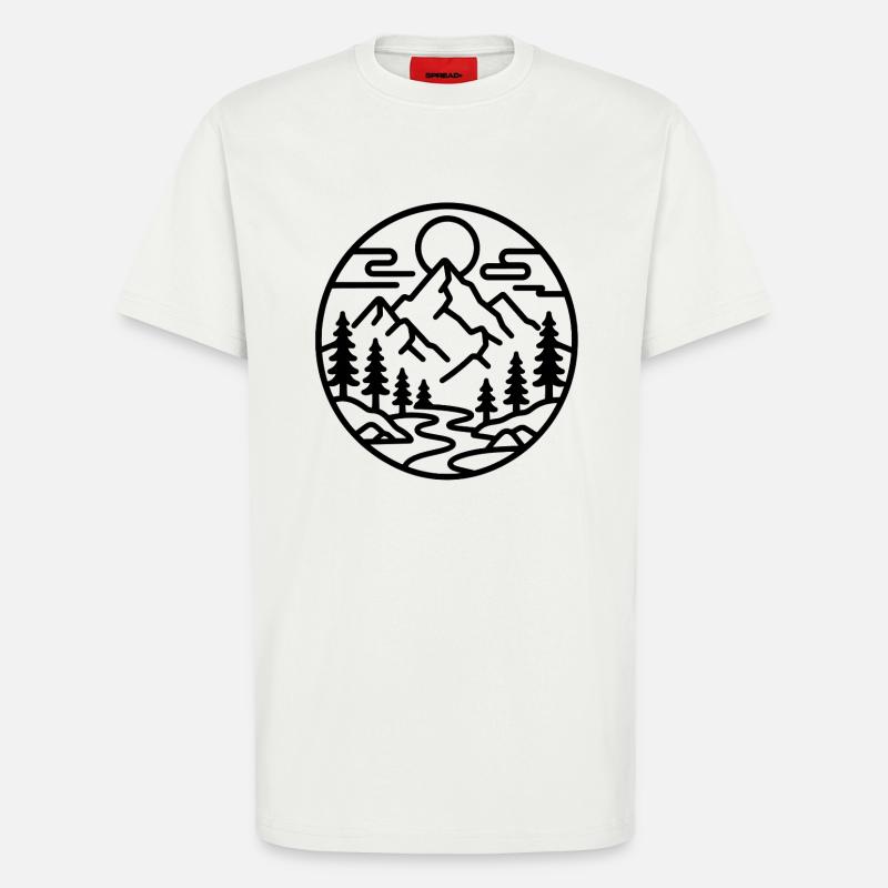 Mountain Forest Emblem - T-Shirt - made by SPREAD - OFF WHITE