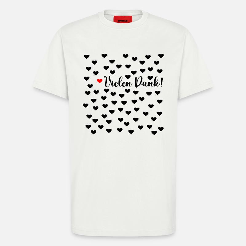 Dankbarkeit Vielen Dank Herzen - T-Shirt - made by SPREAD - OFF WHITE