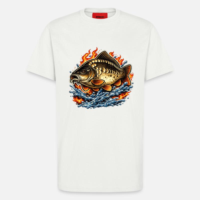 Mirror Carp - T-Shirt - made by SPREAD - OFF WHITE