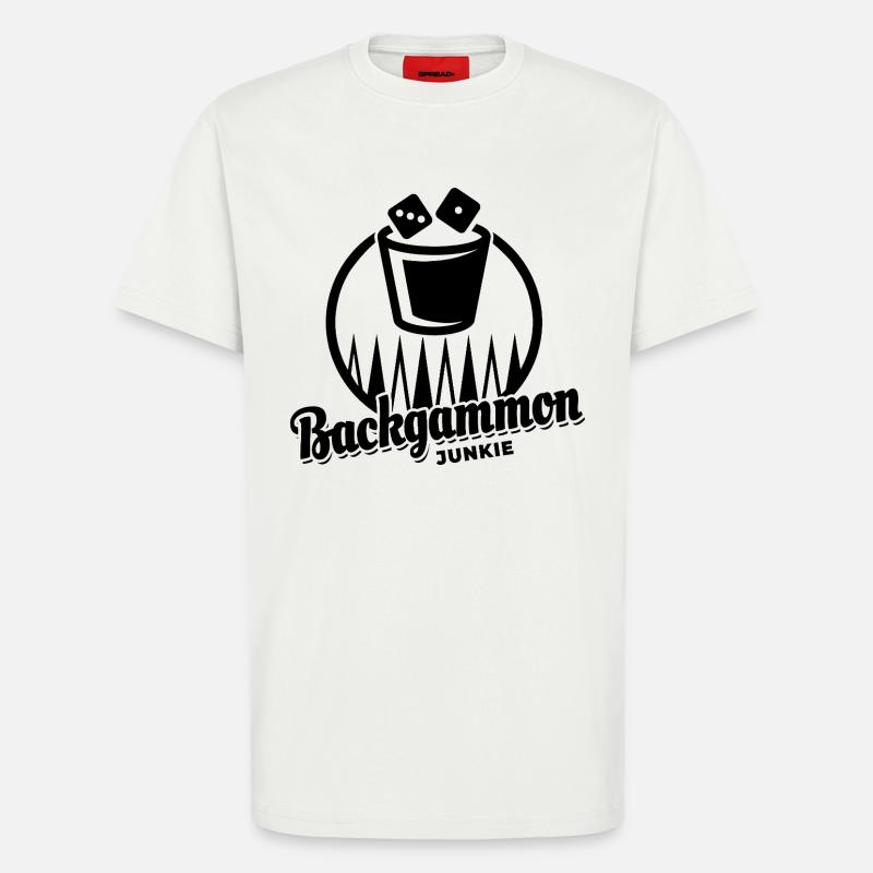 Backgammon Junkie | Board Game | Gift - T-Shirt - made by SPREAD - OFF WHITE