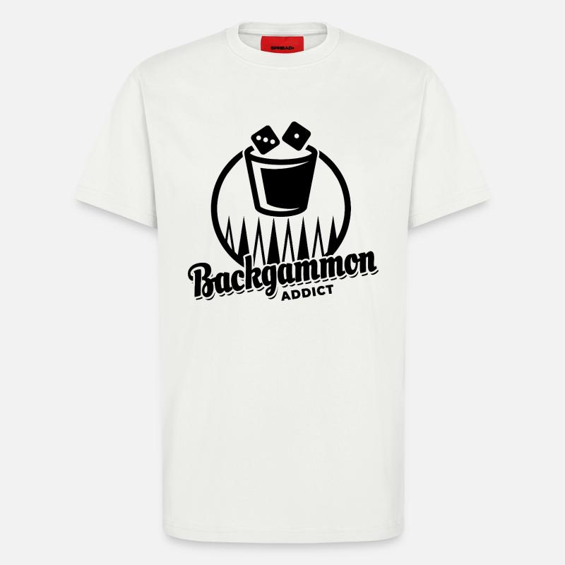 Backgammon Addict | Board Game | Gift - T-Shirt - made by SPREAD - OFF WHITE