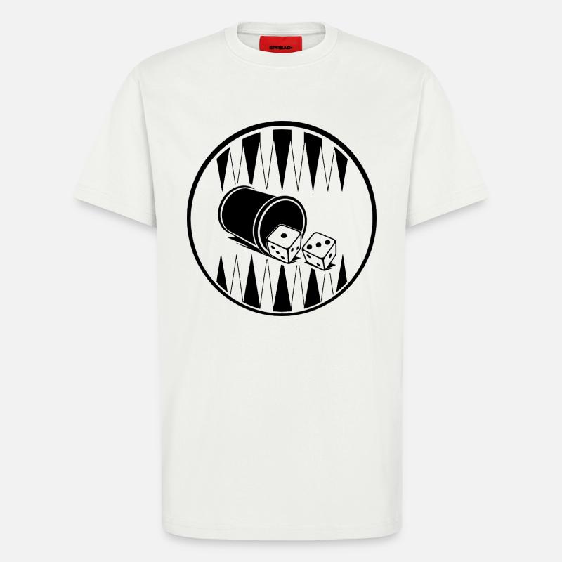 Backgammon | Brettspiel | Geschenk - T-Shirt - made by SPREAD - OFF WHITE