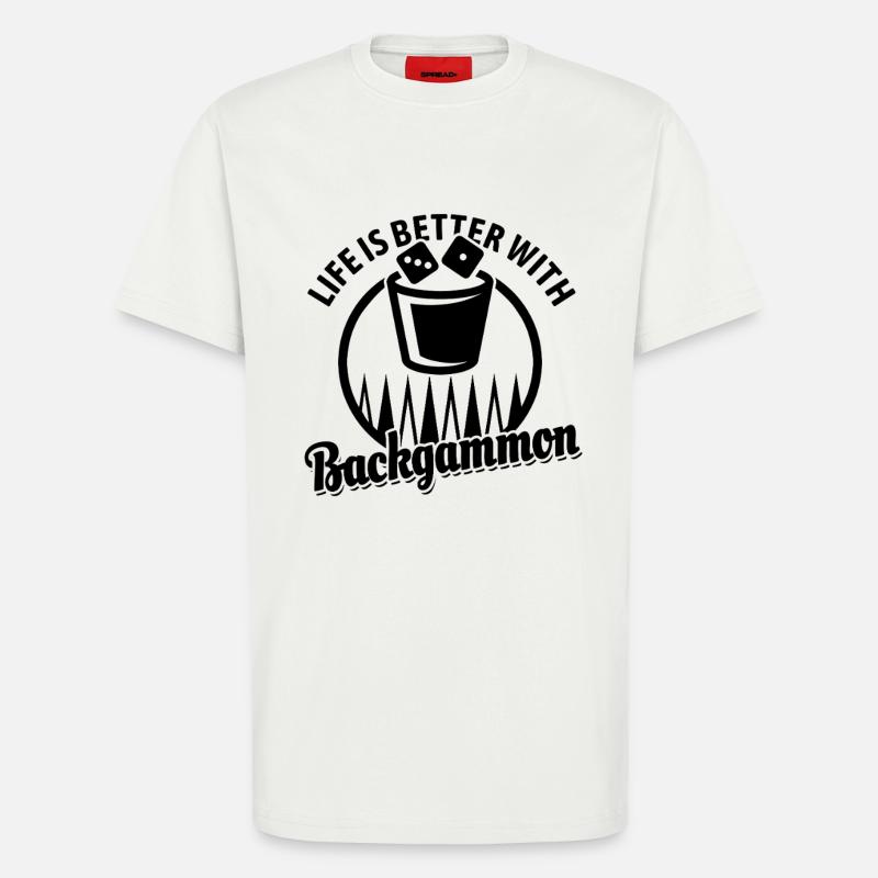 Backgammon | Brettspiel | Geschenk - T-Shirt - made by SPREAD - OFF WHITE