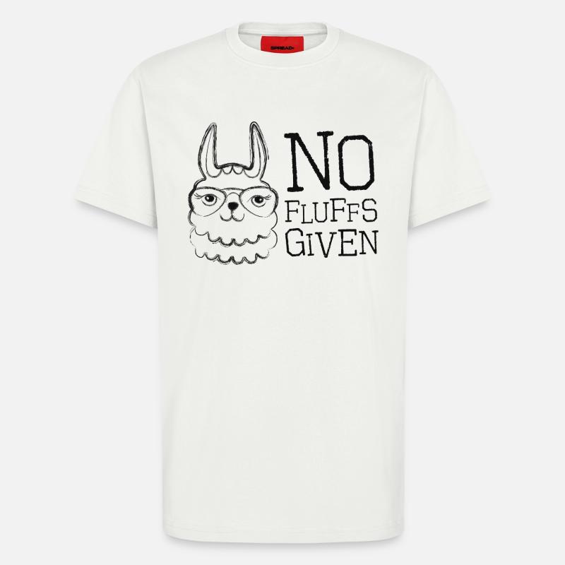  Lama mit Brille No Fluffs Given - T-Shirt - made by SPREAD - OFF WHITE