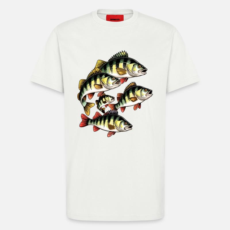 Bunte Barsche - T-Shirt - made by SPREAD - OFF WHITE
