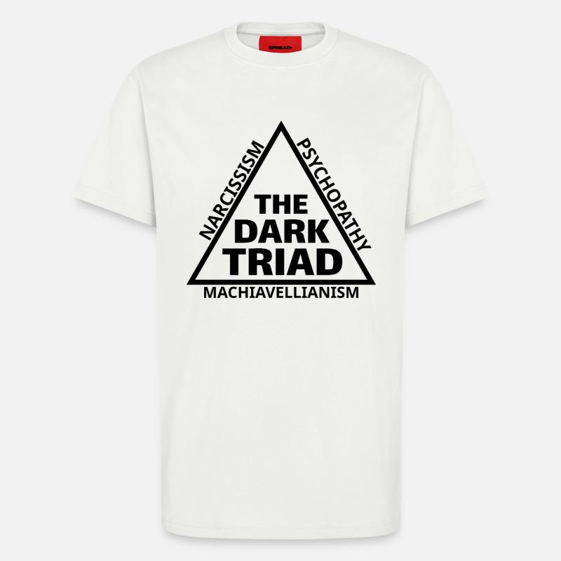 Dark Triad Meme Triangle Minimal Design - T-Shirt - made by SPREAD - OFF WHITE