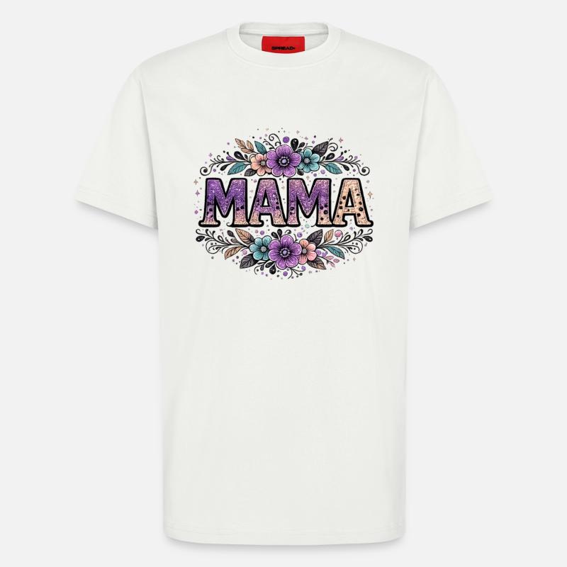 Mama-Geschenk: Retro-Mama-Visualisierung - T-Shirt - made by SPREAD - OFF WHITE