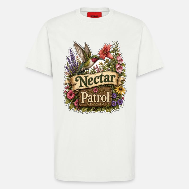 Patrouille Nectar - T-shirt bio décontracté fabriqué en UE - OFF WHITE