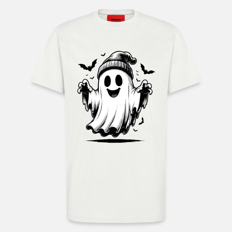 Geist mit Strickmütze - T-Shirt - made by SPREAD - OFF WHITE