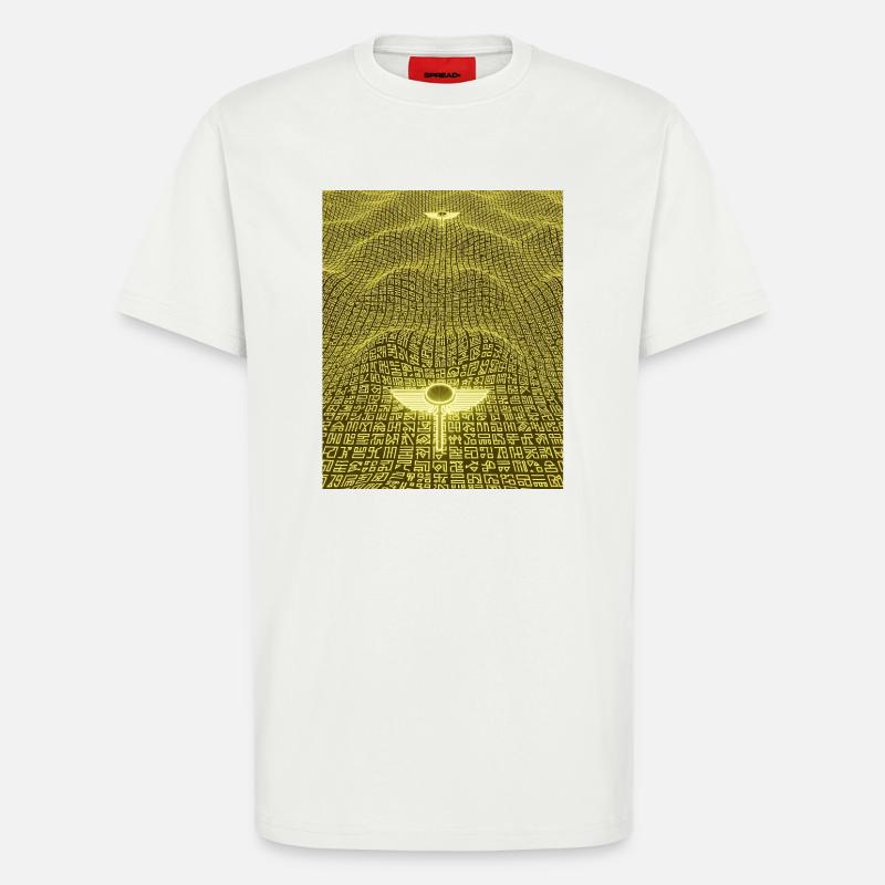 Ancient Golden Code Alien Artifact - T-Shirt - made by SPREAD - OFF WHITE