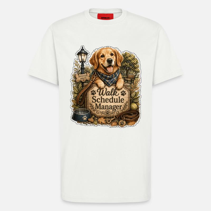 Walk Schedule Manager Dog - T-Shirt - made by SPREAD - OFF WHITE