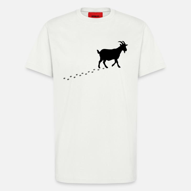 Sabots de Empreintes de Chèvre - T-shirt bio décontracté fabriqué en UE - OFF WHITE