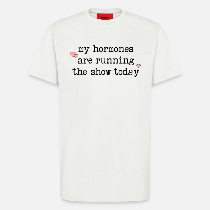Hormones drôles Ménopause - T-shirt bio décontracté fabriqué en UE - OFF WHITE