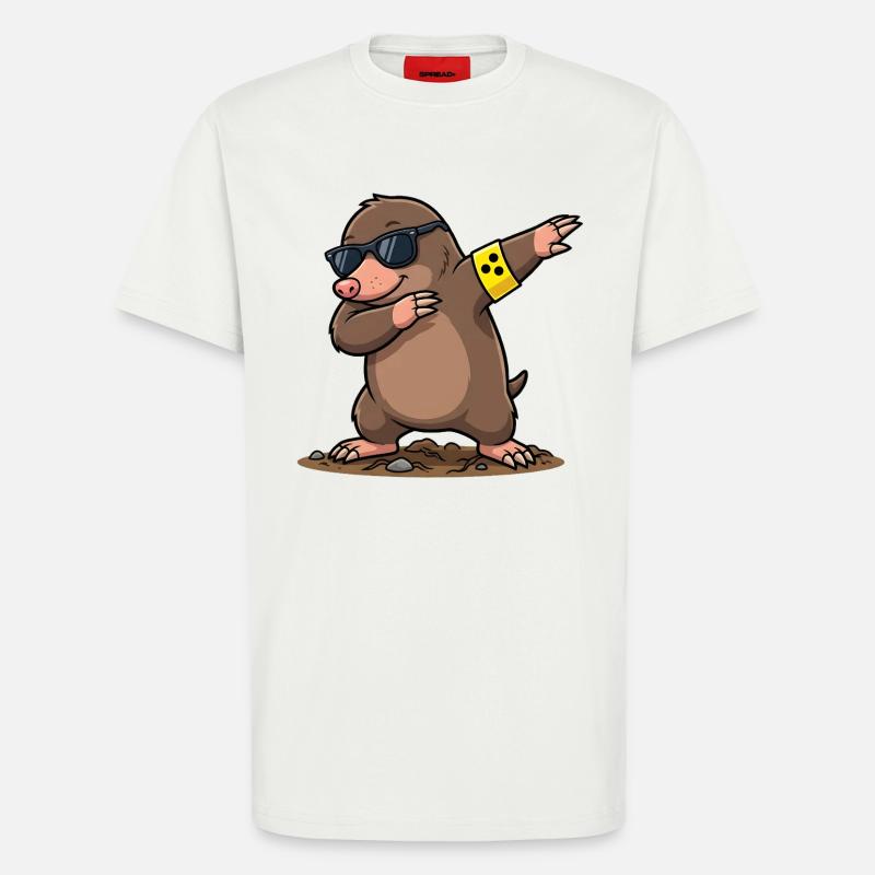 Dabbing Mole - T-Shirt - made by SPREAD - OFF WHITE