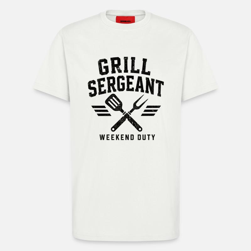 Grill Sergeant BBQ Shirt - T-Shirt - made by SPREAD - OFF WHITE
