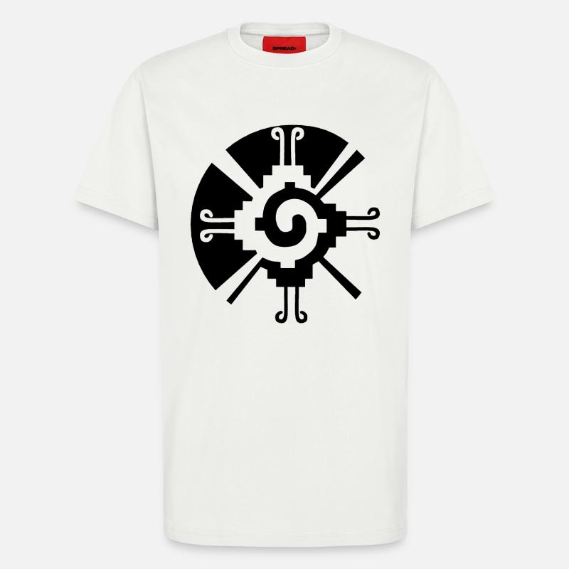 Solar Geometric Pattern (Black) - T-Shirt - made by SPREAD - OFF WHITE