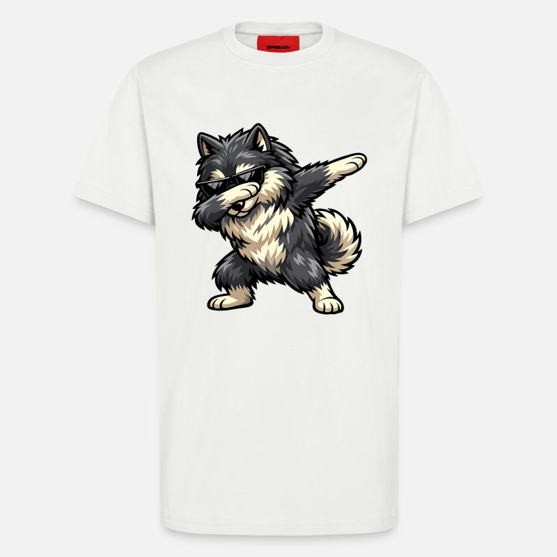 Dabbing Wolfsspitz - T-Shirt - made by SPREAD - OFF WHITE