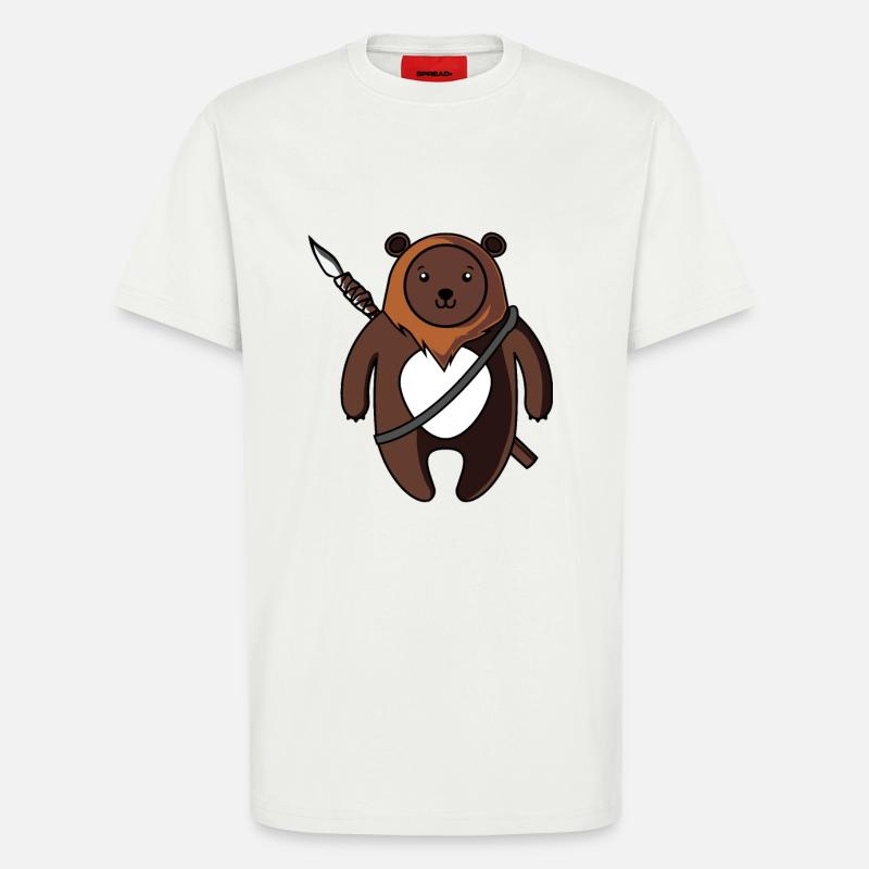 süßer Bär mit Speer - T-Shirt - made by SPREAD - OFF WHITE