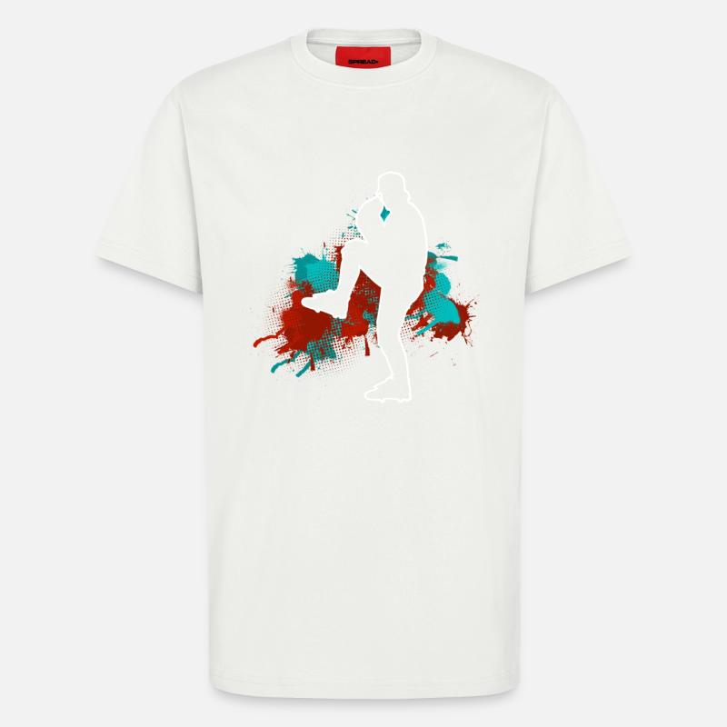 Base-ball - T-shirt bio décontracté fabriqué en UE - OFF WHITE