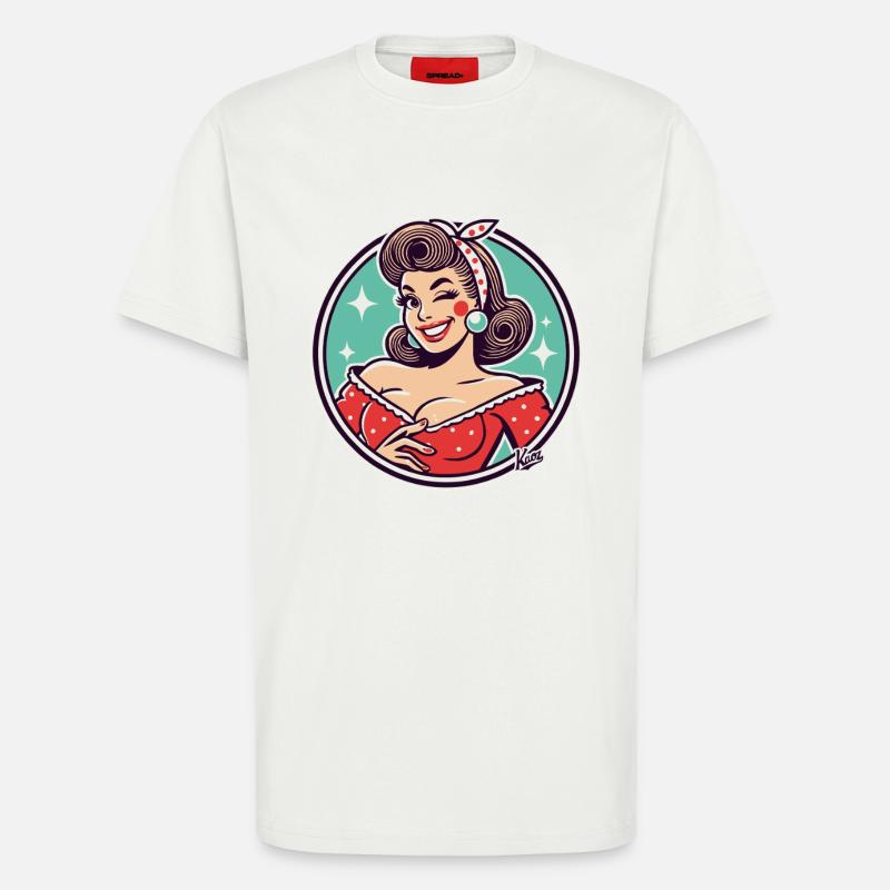 Die gute Retro Hausfrau - T-Shirt - made by SPREAD - OFF WHITE