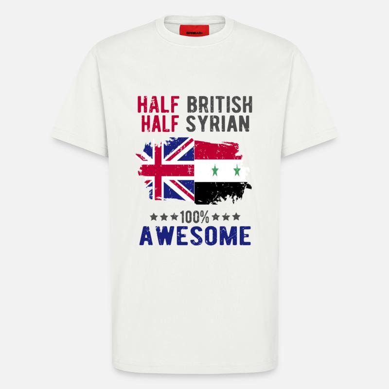 Halb Brite Halb Syrier - T-Shirt - made by SPREAD - OFF WHITE