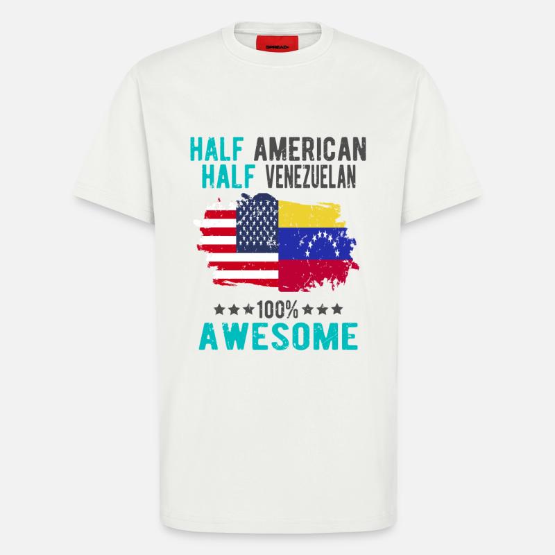 Halb Amerikaner Halb Venezolaner - T-Shirt - made by SPREAD - OFF WHITE