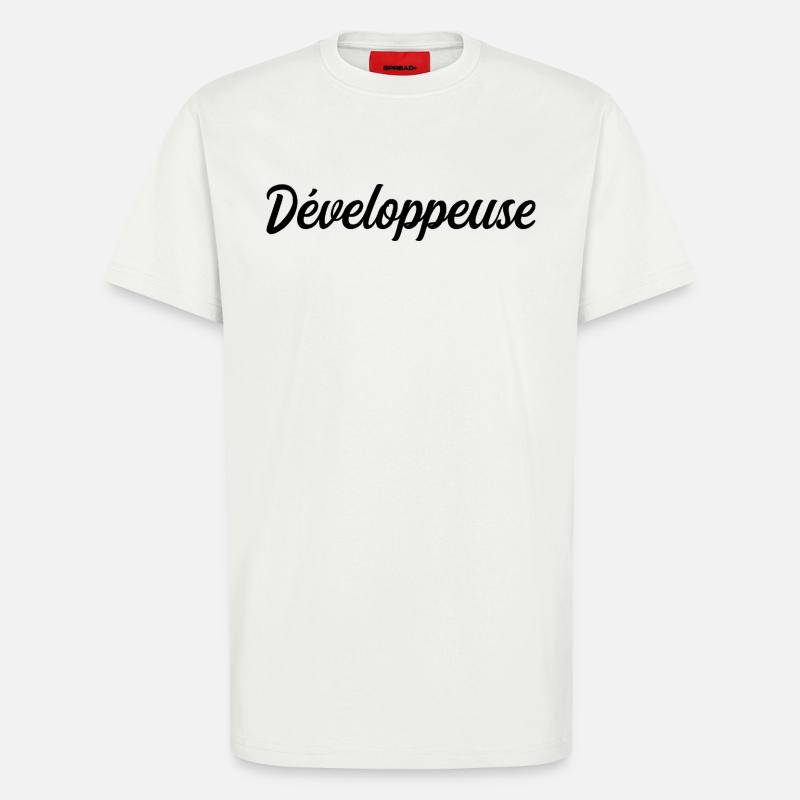 Développeuse Web Code Logiciel Application Tech - T-shirt bio décontracté fabriqué en UE - OFF WHITE